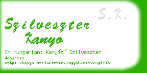 szilveszter kanyo business card